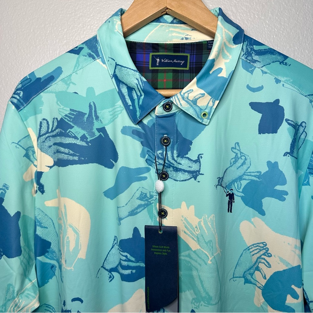NWT XL William Murray Golf Men's Polo Performance Stretch